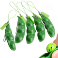 Miniatyrbilde 1 av 5: 5-pakke ertebelg Fidget-leker, klem erte Edamame erte Popper nøkkelring nøkkelring