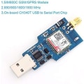Miniatyrbillede 3 af 5: SIM800C Quad Band 850/900/1800/1900MHz USB GSM GPRS trådløs modul T USB C