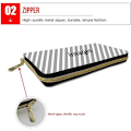 Miniatyrbillede 4 af 5: Farverig pote, sød print, dame RFID stor kapacitet læder clutch
