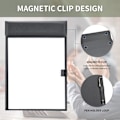 Miniatyrbillede 3 af 6: A4 PU Læder Klipsbord, A4 Læder Dokument Holder Menu Tegnebræt med Magnetisk Klips og Penholder til Konferencemappe Kontor Klasseværelse Resta