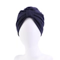 Miniatyrbillede 2 af 5: Satin Turban - Søvnhat One-Size, Marineblå