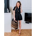 Miniatyrbilde 4 av 5: Kvinners sommer shorts ermet knapp lomme belte jumpsuit,XL