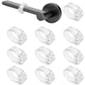 Pikkukuva 1 / 5: 10 kpl:n sarja Ovikahvanpysäytin Läpinäkyvä PVC Ovipysäytin Ø18mm