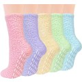 Miniatyrbild 1 av 5: Womens Fuzzy Socks 5 Par, Vinter Varma Mjuka Tofflor Strumpor, Halkskydd Gripstrumpor Mysiga Sov Fluffy Strumpor Gåvor