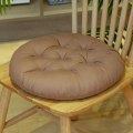 Miniatyrbilde 1 av 5: 2 stk runde utendørs puter, utendørs stolputer runde seteputer stolsete pute gulvpute, 40*40cm, lys kaffe