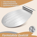 Miniatyrbilde 3 av 5: Kakeflytter - flat rustfritt stål kakebeskytter - formstabil kakeflytter med forsænket grep - ideell som kakebunn, hjelper i kaketilberedning og pizzaskall 26,8*27,2cm