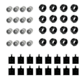 Miniatyrbild 2 av 5: 48 st Mini Hjul Axlar Pack Block Bil Tillbehör Däck Nav Klassiska Byggstenar Barn DIY Leksak