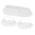 Miniatyrbillede 1 af 4: 100 stk. Skægnet Beskyttende Skæg Dæksler Skægbeskyttere Tilbehør[C] White elastic