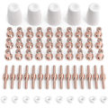 Miniatyrbilde 1 av 4: 60 stk. Plasma Kutter Forbruksvarer for Cut40 50 Lommelykt med Plasma Kutter Pt31 Lg40