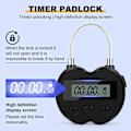 Miniatyrbillede 4 af 5: Smart Time Lock LCD Display Tidlås Multifunktionel Rejse Elektronisk, Vandafvisende USB Genopladelig Midlertidig Hængeslås