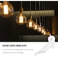 Miniatyrbilde 4 av 5: Taklamper Festklips Stilige Taklampe Spenne LED Lys Spenner For Fast Bruk Av Takkroner Og Lamper (20stk, Hvit)-HP[C]