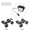 Miniatyrbild 5 av 5: Metallväxel Brushless Servo för Xlf X03 X04 X-03 X-04 1/10 Rc Bil Brushless Reservdelar Tillbehör