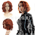 Miniatyrbillede 1 af 5: Paryk Cos Anime Black Widow Paryk Syntetisk Brun Krøllet Hår