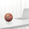 Miniatyrbild 4 av 5: 2-delad Basketbollställ Fotbollställ Akryl Bollvisningsställ Transparent Basketbollställ Fotbollställ-transparent