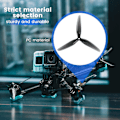 Miniatyrbilde 5 av 5: 2 Par for HQ Prop 7X4X3 Propeller 7040 POPO Prop 7 Tommer 3-Blads Propeller for RC DIY FPV Racing Drone Black