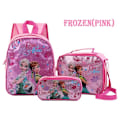 Miniatyrbild 1 av 5: Frozen Ryggsäck 3-pack för Barn, Vattenresistent, Vadderad, Justerbara Remmar Rosa