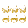 Miniatyrbillede 2 af 5: Vinflaske Servietring Halloween Servietspænde Spøgelseshånd Servietring Legering Servietring Guld[C]
