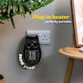 Miniatyrbilde 2 av 5: 500W Keramisk Pluggvarmer, Justerbar Termostat, 12 Timers Timer & LED-Skjerm, 2 Viftemodus, Svart