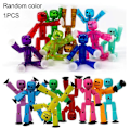 Miniatyrbillede 4 af 5: Stickman Sucker Legetøj Twisting Sticky Robot Legetøj Actionfigur Legetøj Kreativ Deformerbart Stickbot Legetøj Depression Legetøj