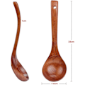 Pikkukuva 4 / 5: Puinen kauha, luonnonpuinen keittolusikka, puurolusikka, 24 cm pituus I6(FCC)