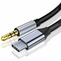 Miniatyrbild 1 av 5: USB-C Aux-kabel, Typ C hane till 3,5 mm hane-adapter, ljudförlängning för bilradio, högtalare, hörlurar Samsung Galaxy S21 S20 Ultra S20+ Plus 5G,
