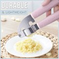 Miniatyrbilde 3 av 4: Hvitløkspresse med ergonomisk håndtak, rustfritt stål, 17 cm hvitløkskutter, praktisk og lett å rengjøre (HYYC)