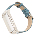 Miniatyrbilde 2 av 5: Klokkerem  i stoff, justerbar og pustende, erstatningsreim for Mi Band 7, blå stoff, sølvfarget etui [C]