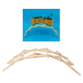 Miniatyrbillede 2 af 5: Da Vinci Bro Pathfinders Trækonstruktionsmodel Byggesæt Byggeklodser Børnelegetøj (HYYC)