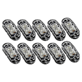 Miniatyrbillede 1 af 5: 10x Hvide LED 2,5 tommer 2 Diode Lys Oval Klarance Bil Lastbil Trailer RV Sidemarkør Lampe Black