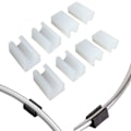 Miniatyrbillede 3 af 3: 32 stk. Stolsbensglider Rør Endekappe Bufferhætte Stopper Møbelgulvbeskytter U-Formet Plastik Stolshætter (14mm, hvid)