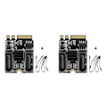 Miniatyrbild 1 av 5: 2X M2 till SATA3.0 Utbyggnadskort KEY A+E WIFI M.2 till SATA Hårddiskadapterkort Utan Drivrutin Inst