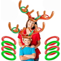 Miniatyrbild 1 av 5: 2 Set Uppblåsbara Renhorn Ringspel, Familjespel för Jul [C]