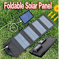 Miniatyrbild 2 av 5: Vikbar Solcellsladdare för Telefonbatteri, Utomhus, Resa, Vandring, Camping, USB 5V, Nödladdare, Bärbar Powerbank 1[C] Mini 1.5W-Not Fold