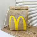 Miniatyrbillede 1 af 5: Realsitisk Mcdonalds Rygsæk/Messenger Sidetaske - Fastfood Gave Student Fritid Shoulder bag