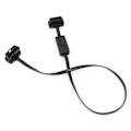 Miniatyrbillede 3 af 5: OBD2 Han til Hun Retvinklet Diagnostisk Forlængerkabel 60CM med Strømbryder OBD Switch Kabel Black