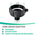 Miniatyrbild 3 av 5: 4 st IBC-behållare Adapter 275 330 IBC-adapter Fint gäng 2 tum NPS Vattentank Trädgårdsslang Adapter Koppling