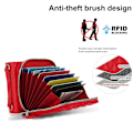 Miniatyrbillede 5 af 5: Rhombic Texture Korttaske Telefonetui til OPPO Find N2 Flip Red