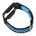 Miniatyrbillede 4 af 5: Åndbar Silikon Urrem med Beskyttelsesbumper Tilbehør Passer til Mi Band 7 Pro Sort Blå og Sort Etui[C]