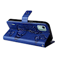 Miniatyrbillede 3 af 5: Læder Telefonetui Til Nokia C12 4G/C12 Plus/C12 Pro, Stativ Tegnebog Trykt Cover Blue Style B Nokia C12 4G