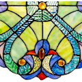 Miniatyrbild 3 av 3: 10 Tums Hög Färgad Glas Solfångare Fönsterpanel Blå Gul Röd