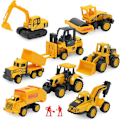 Miniatyrbillede 5 af 5: 8 stk. Mini Konstruktion Køretøjer Ingeniørbil Gravemaskine Tipvogne Multi Style Legetøj Boxing Day