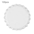 Miniatyrbild 1 av 4: 100 st Flaskkorkar Robust Konstruktion Anti-deformering Tennplåt Mini Öl Drycker Korkar För Hem[C] White