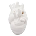 Miniatyrbillede 5 af 5: Hjerteformet Vase Dekorativ Moderne Harpiks Eksklusiv Plantepotte til Hjem Kontor Soveværelse Bryllup Hvid[C]