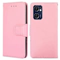 Miniatyrbild 1 av 5: Magnetiskt stängande plånboksfodral i PU-läder för Oppo Find X5 Lite Smartphone Pink