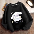 Miniatyrbillede 1 af 5: Nye Søde Sanrio Børne Hoodies Kawaii Anime Tegneserie Cinnamoroll Drenge Piger Bomuld Sweatshirt Efterår Børn Trøje Gave 160(145-160cm) black xiaoxiong