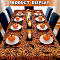 Miniatyrbild 2 av 5: Halloween-Duk 1-Pack, Rektangulär Svart Spets Polyester, Spindelnätsdesign för Spöklikt Matbord, Maskintvättbar, Mångsidig Användning, 60\"