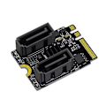 Miniatyrbild 5 av 5: 2X M2 till SATA3.0 Utbyggnadskort KEY A+E WIFI M.2 till SATA Hårddiskadapterkort Utan Drivrutin Inst