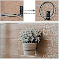 Miniatyrbild 5 av 5: Väggmonterad Blomkrukehållare, 3 St. Metallblomkruke Ringar, Blomkrukehållare Ring, Vikbar, Med Skruvar, För Inomhus Trädgårdar, Hallar, Inomhus Gr