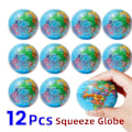Miniatyrbilde 5 av 5: 12 stk Klem Globe Leke Stressavlastning PU Skum Klem Ball Hånd Håndledd Trening Svamp Voksne Gave
