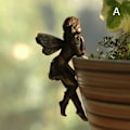 Miniatyrbild 1 av 2: Mini flicka hängande kopp hartsdekoration fé kombination blomma A (C)